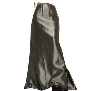 DAVID’S BRIDAL Silver Chrome Taffeta Ball Gown Skirt Size 4